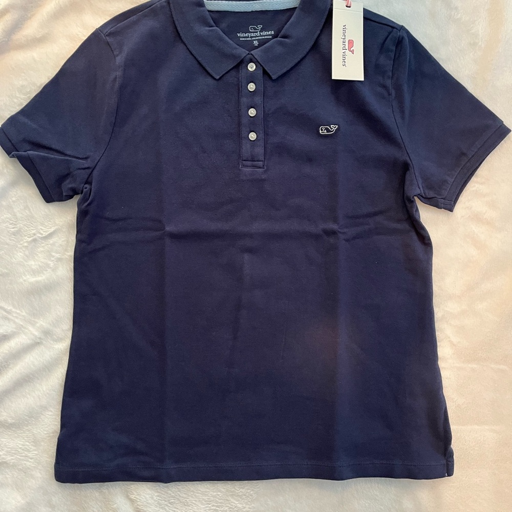 NEW WITH TAGS Vineyard Vines navy polos. Girls size XL. Four available.